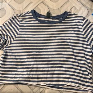 Striped cropped shirt